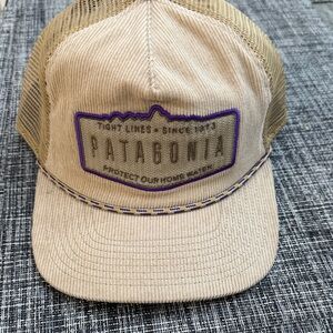 Patagonia Beige and Violet Corduroy Cap